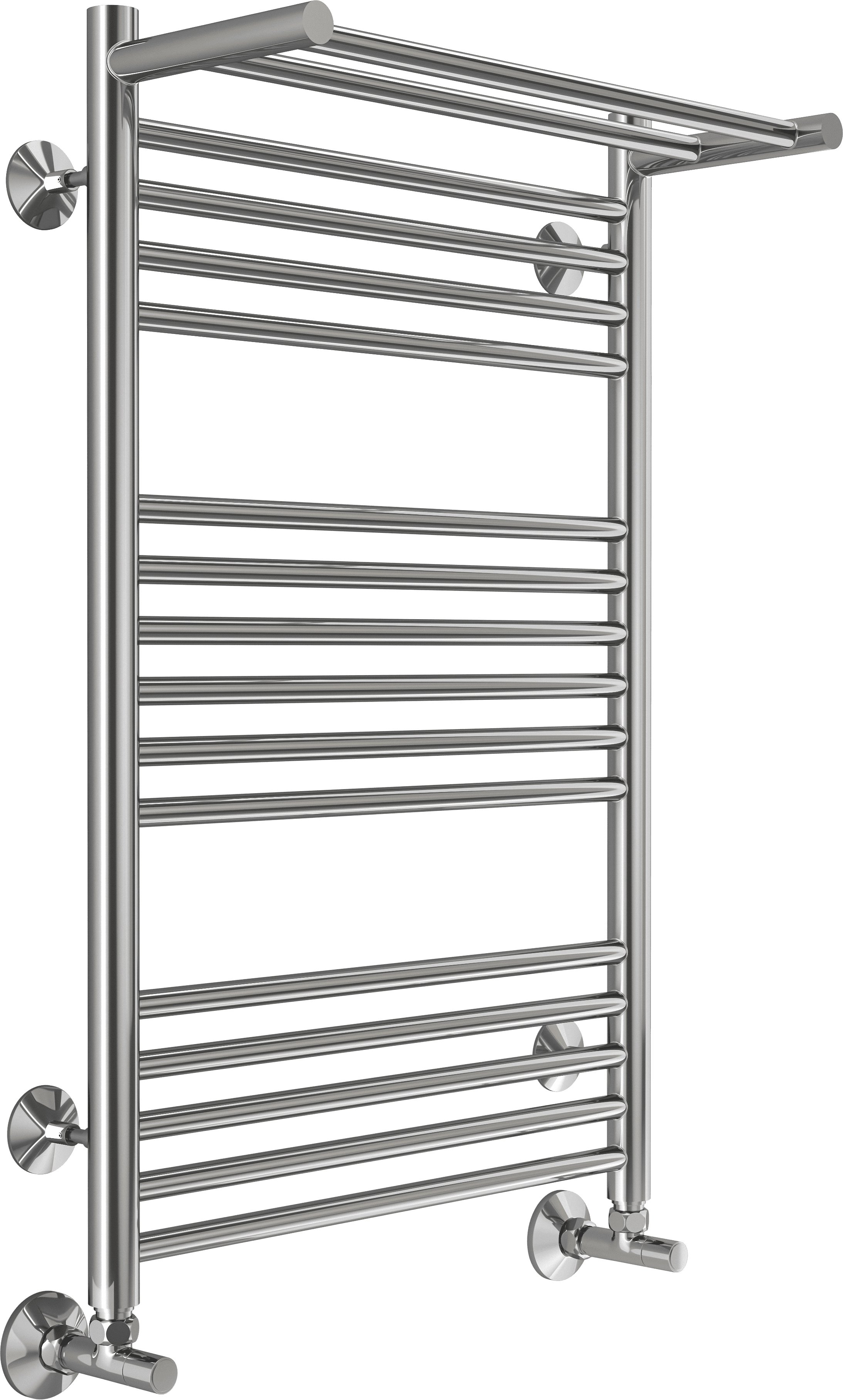 Водяной полотенцесушитель Terminus Аврора П16 500х800 c полкой Хром 4670078529428 - 1