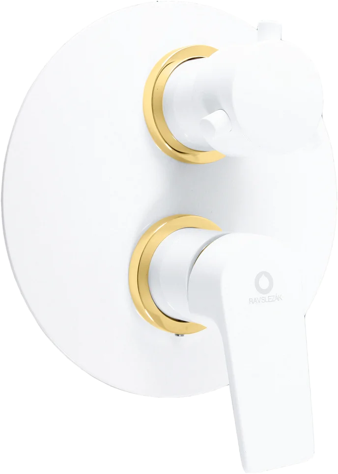Смеситель для ванны с душем Rav Slezak Colorado белый - золото CO186KBZ - 0