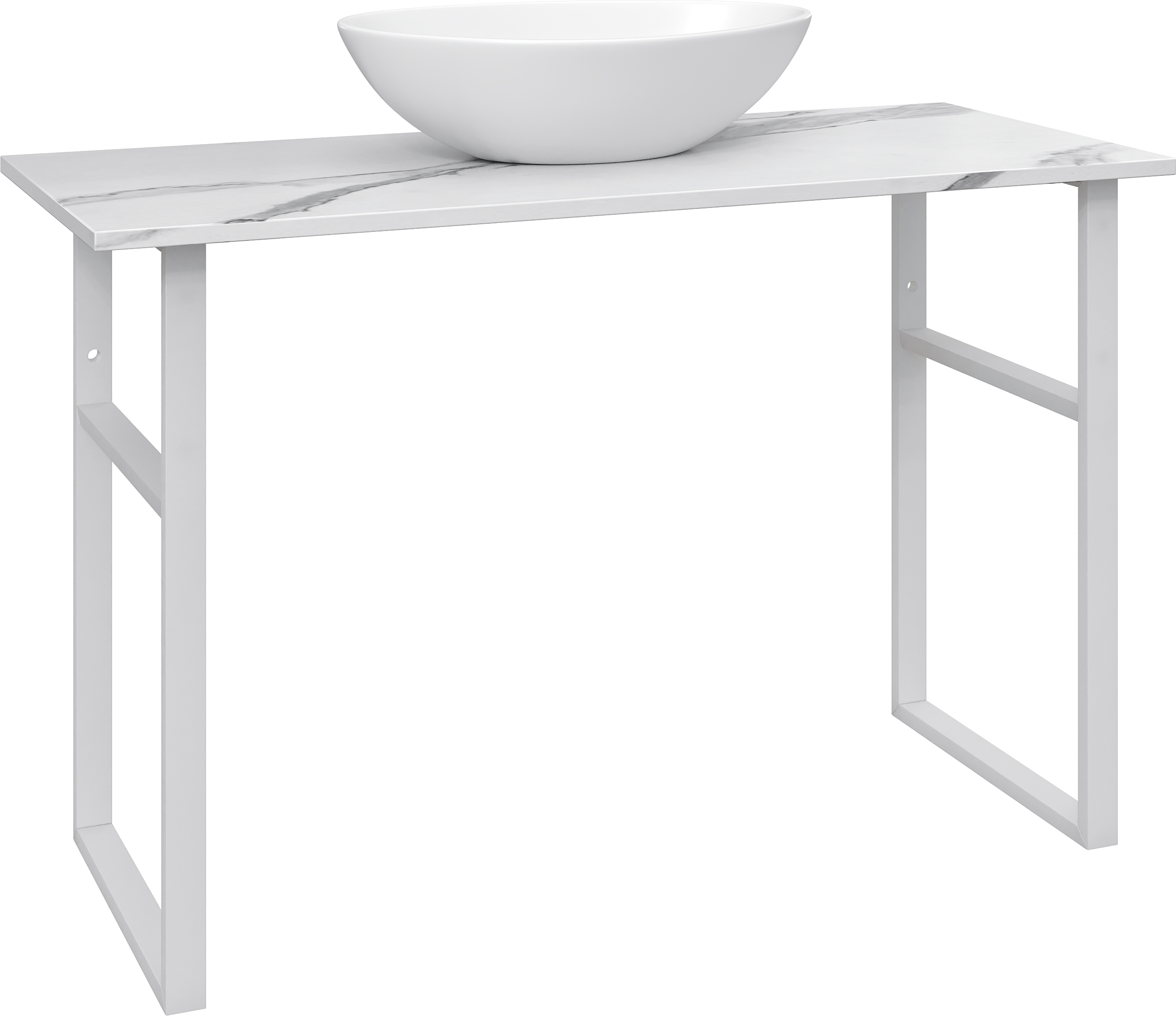 Консоль DIWO Элиста 120 белый мрамор, с раковиной Moduo 55 Leaf 555873 - 4