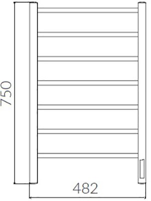 Электрический полотенцесушитель Terminus Виктория П7 450x750 Хром 4660059580159 - 2