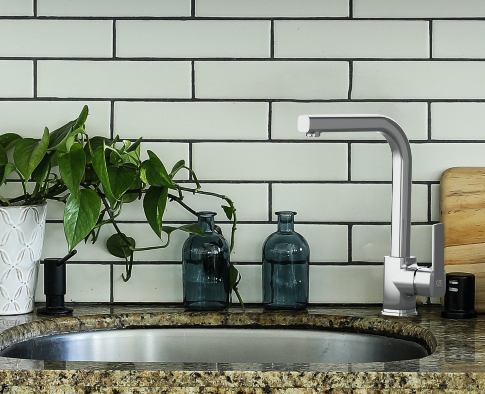 Смеситель для кухни GPD Pedra хром MTE160 - 1