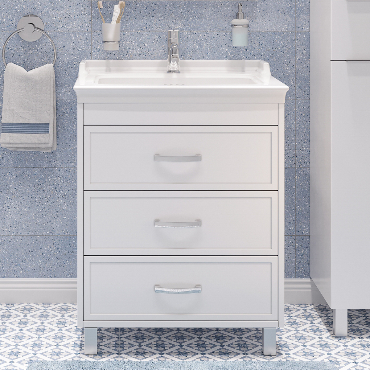 Мебель для ванной STWORKI Хальмстад 65 белая 490441 - 3