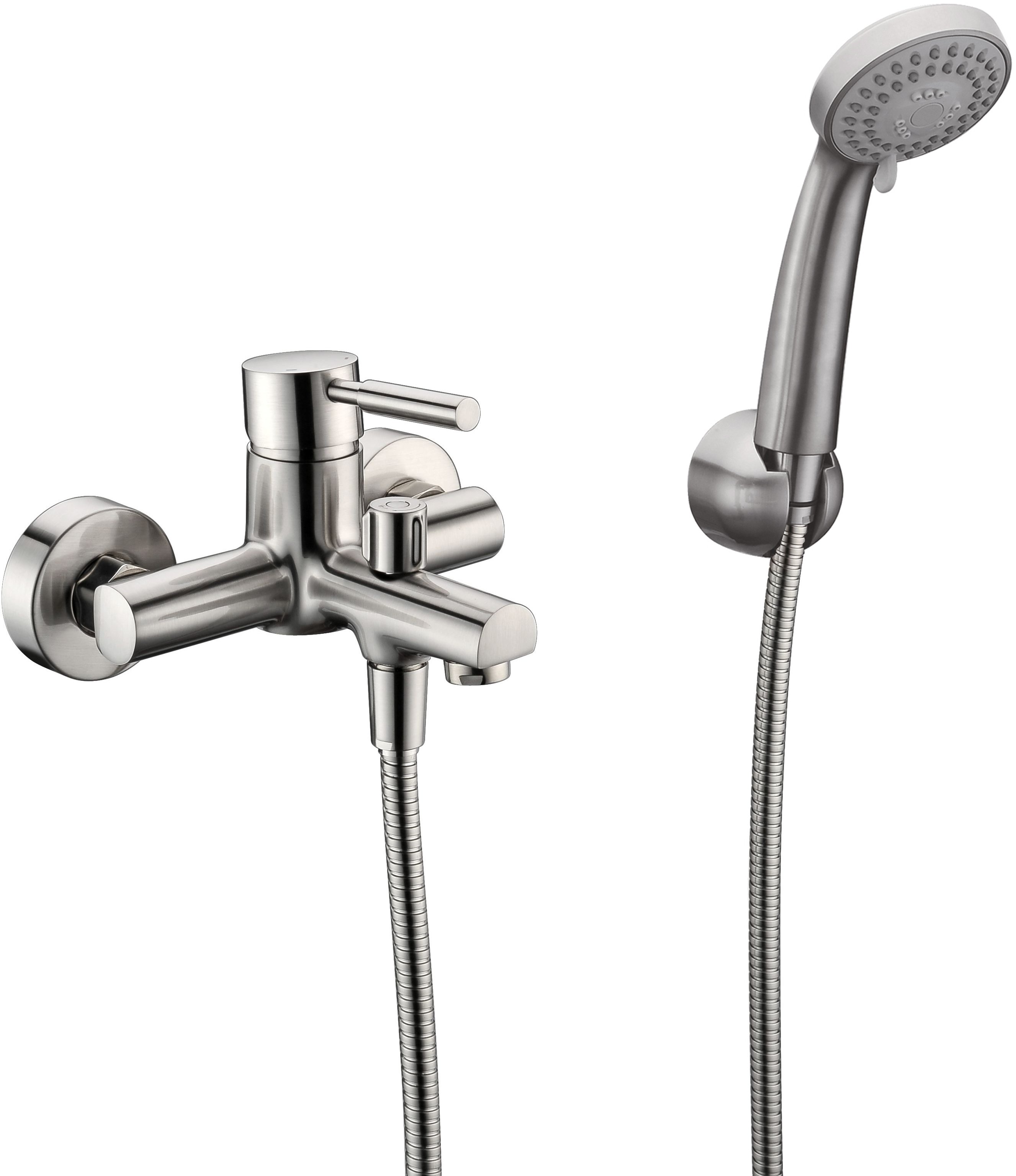 Смеситель Wasserkraft Wern 4201 для ванны с душем, матовый хром - 0