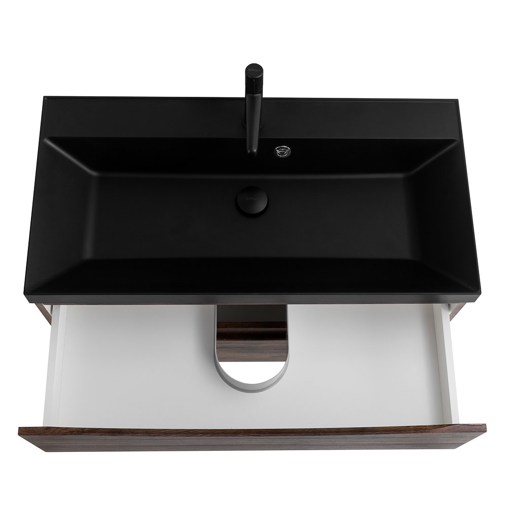 Тумба с раковиной Belbagno Marino 80 темное дерево  - 13