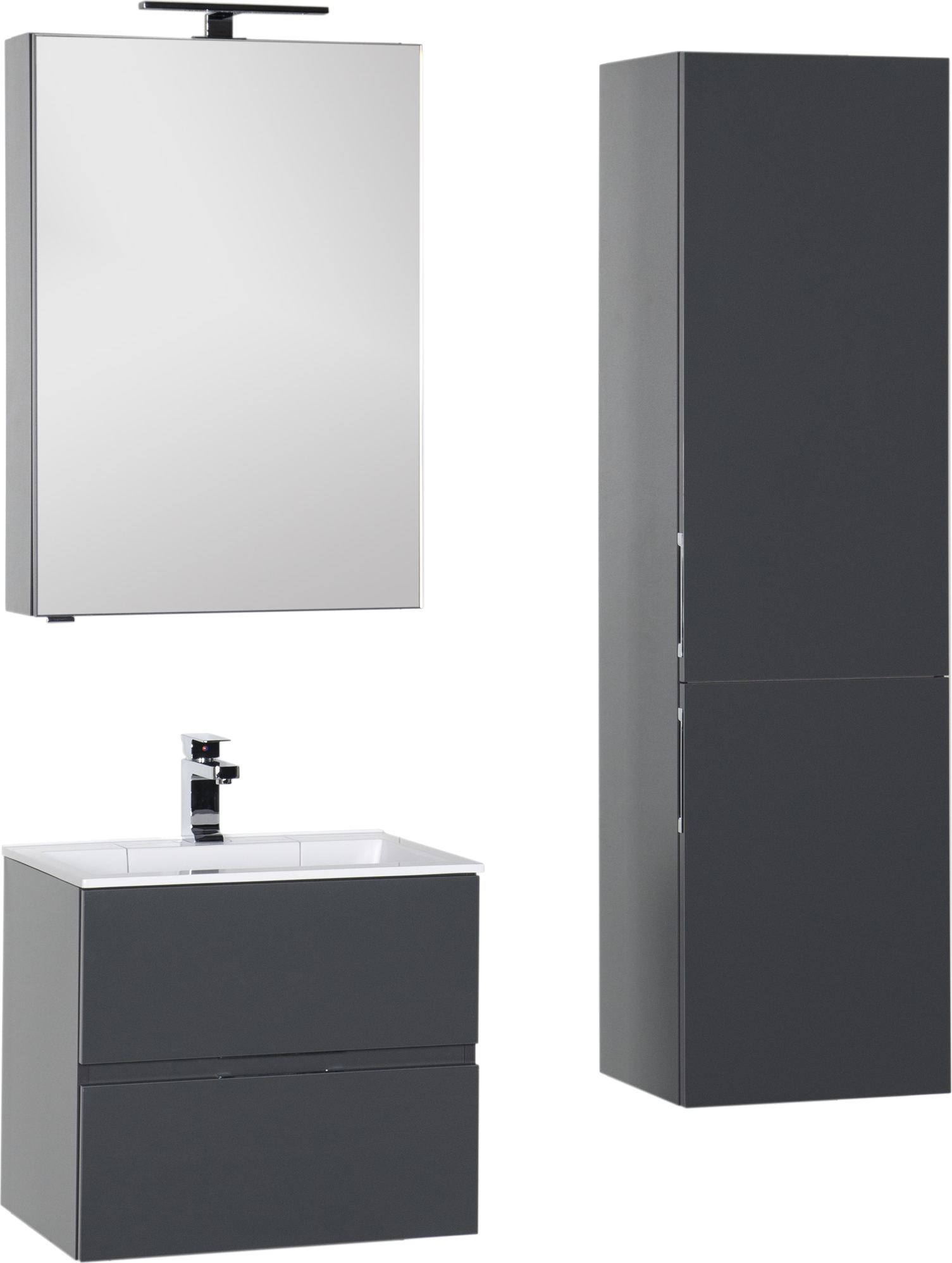 Тумба для комплекта Aquanet Алвита 60 серый антрацит 183991 - 1