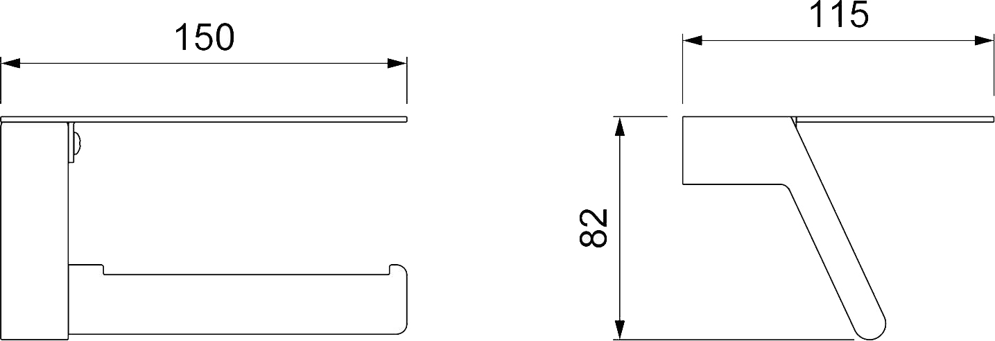 Держатель туалетной бумаги Timo Selene 14043/03 с полкой для телефона - 1