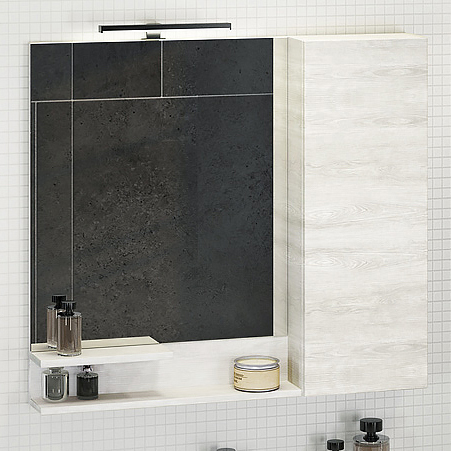 Зеркало-шкаф Comforty Верона 90 дуб белый 00004136714 - 0