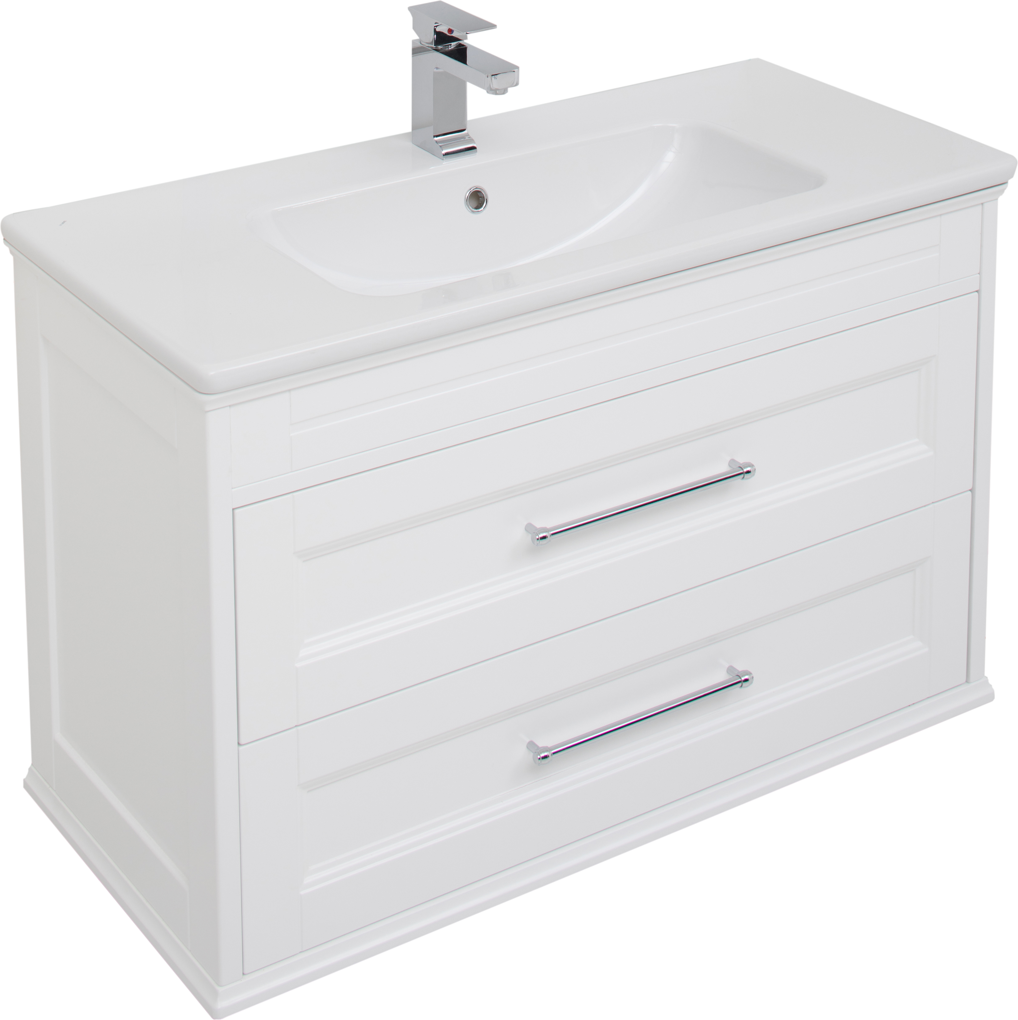 Тумба для комплекта Aquanet Бостон М 100 ручки хром 209678 - 0