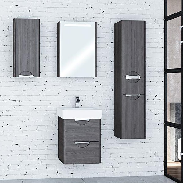 Шкаф подвесной Aquaton Сильва 32 L темное дерево 1A215703SIW5L - 3