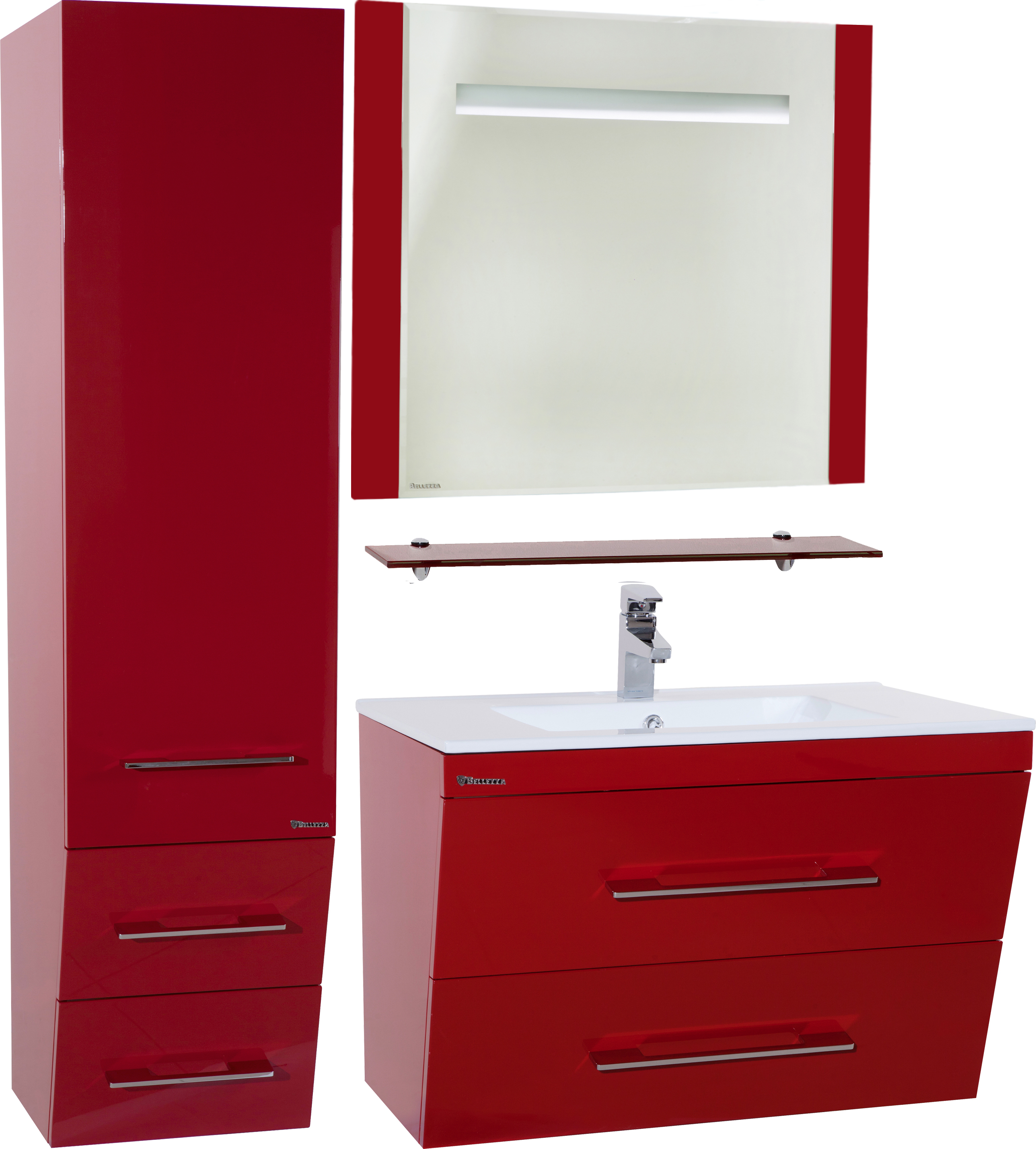 Тумба для комплекта Bellezza Берта подвесная 90 красная 4635215510035 - 1