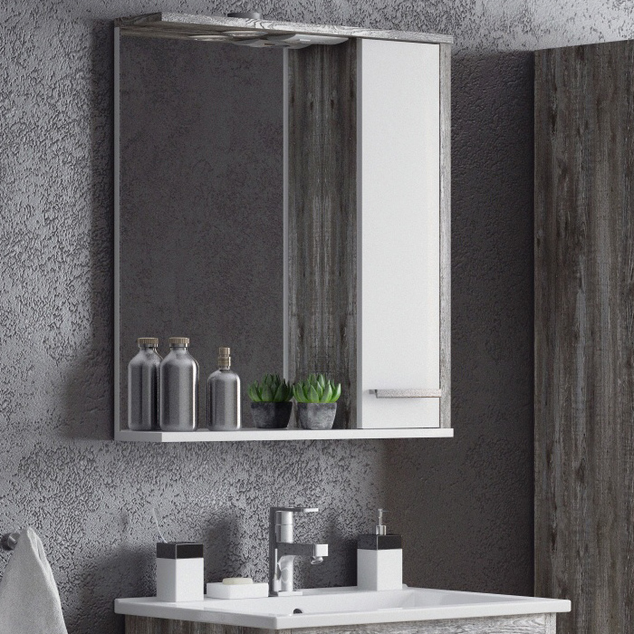 Зеркало-шкаф Corozo Лорена 75 R, антик, с подсветкой SD-00000296 - 0