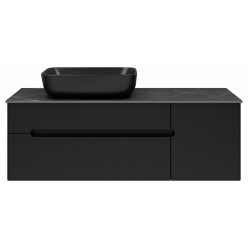 Тумба под раковину Misty Роял 120 черная матовая П-Роя-01120-021П2Я - 0