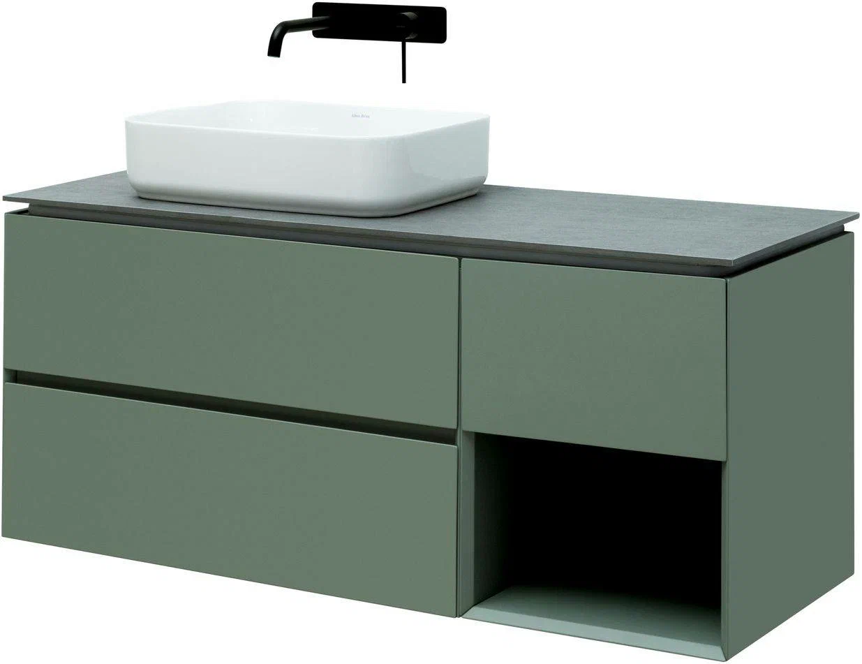Тумба под раковину Allen Brau Infinity 120 L серо - зеленый матовый 1.21005.CGM - 0