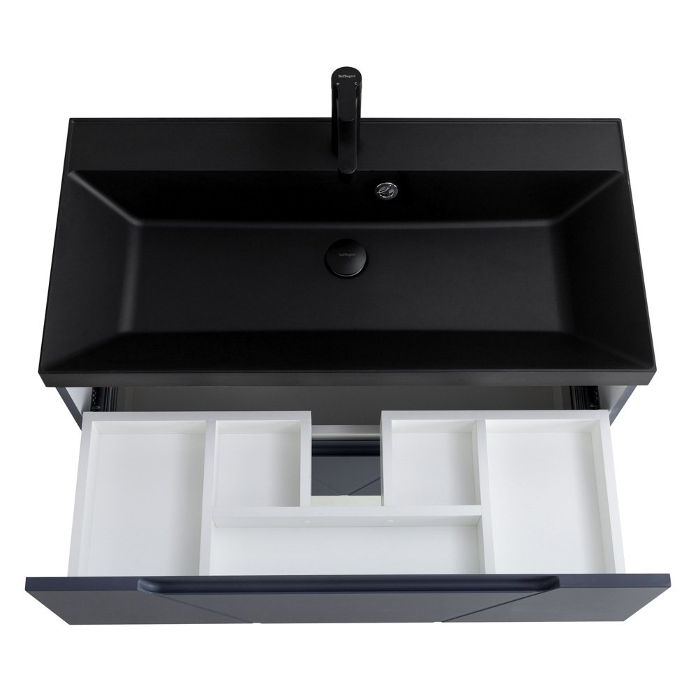 Тумба под раковину BelBagno Vittoria 100 черный матовый VITTORIA-1000-2C-SO-GO-P - 6