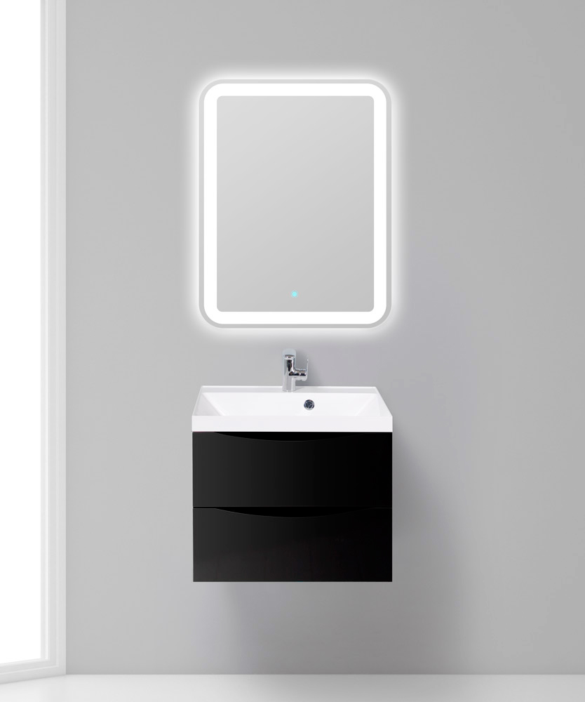 Тумба под раковину Belbagno Marino 60 черный MARINO-600-2C-SO-NL-P - 1