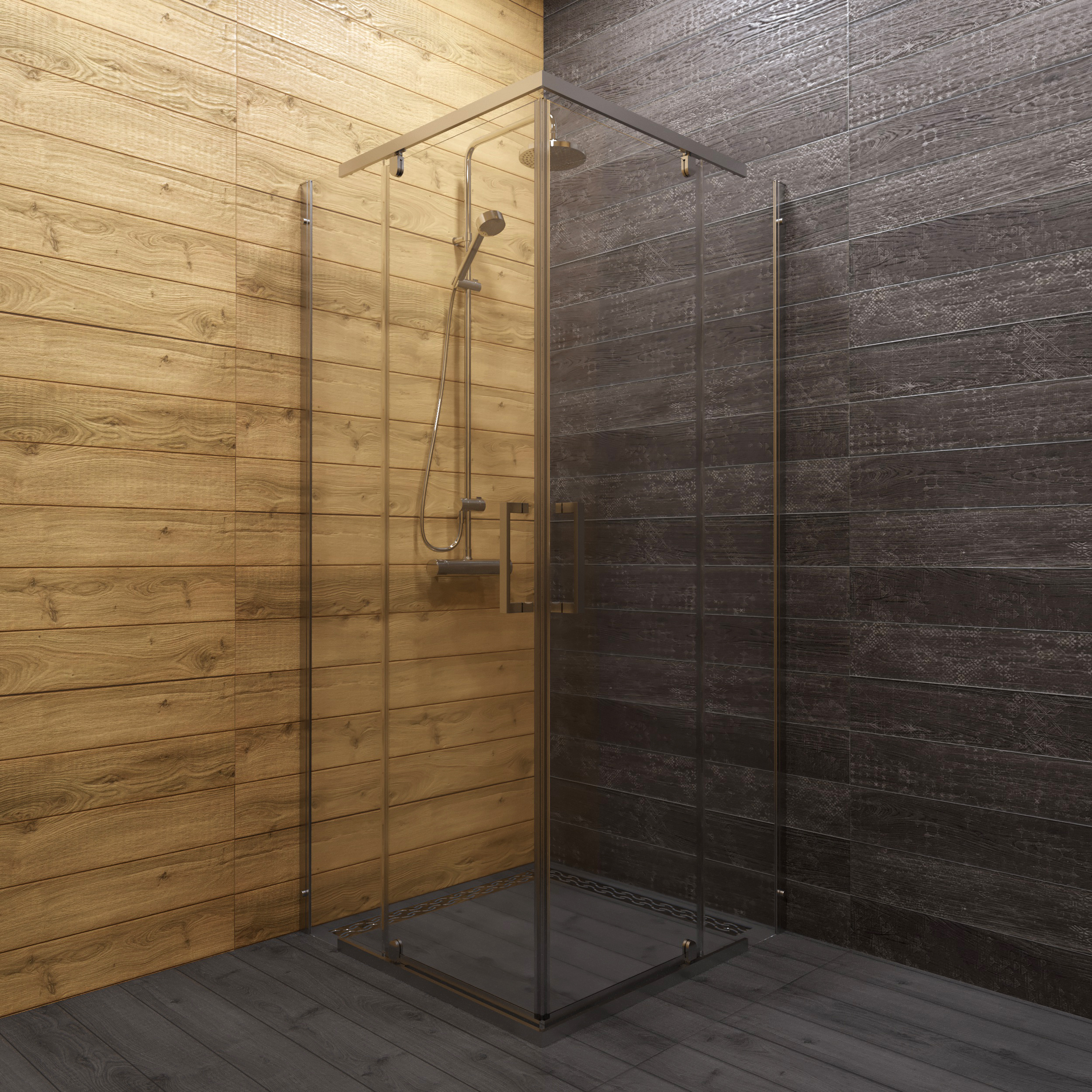 Душевой уголок DIWO Тула 90х90 профиль хром глянцевый Щ0000055598 - 8