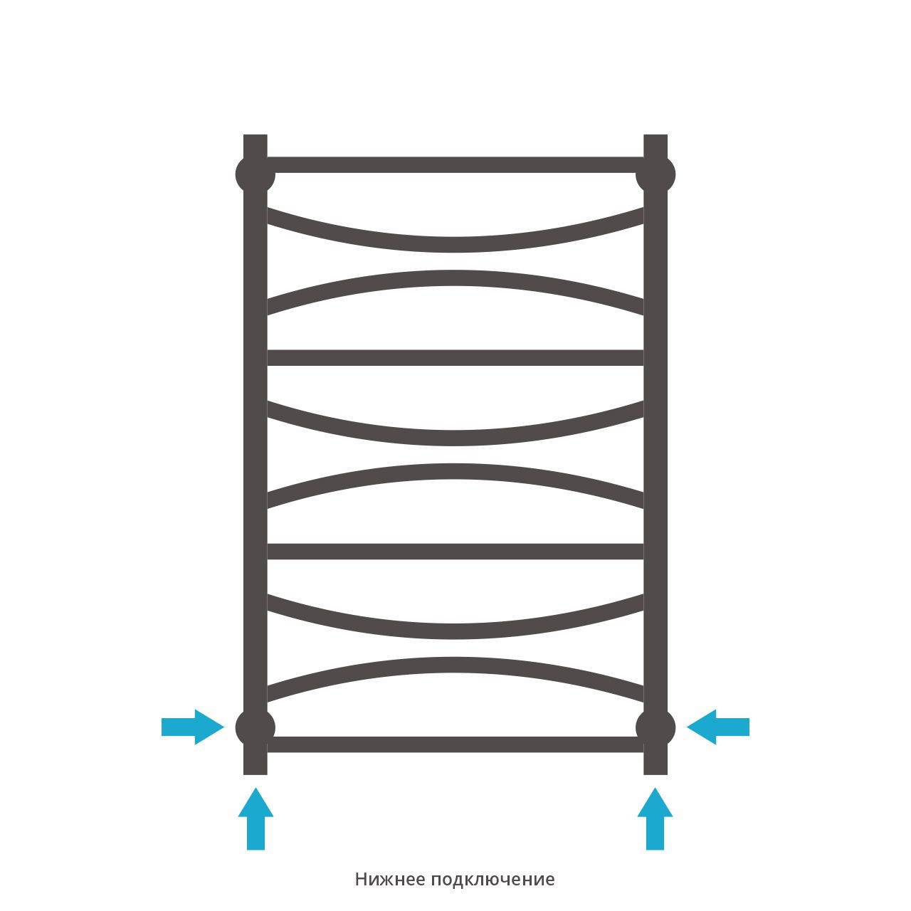 Полотенцесушитель водяной ДР АЖУР 800х500 (Без покрытия) 00-0255-8050 - 3