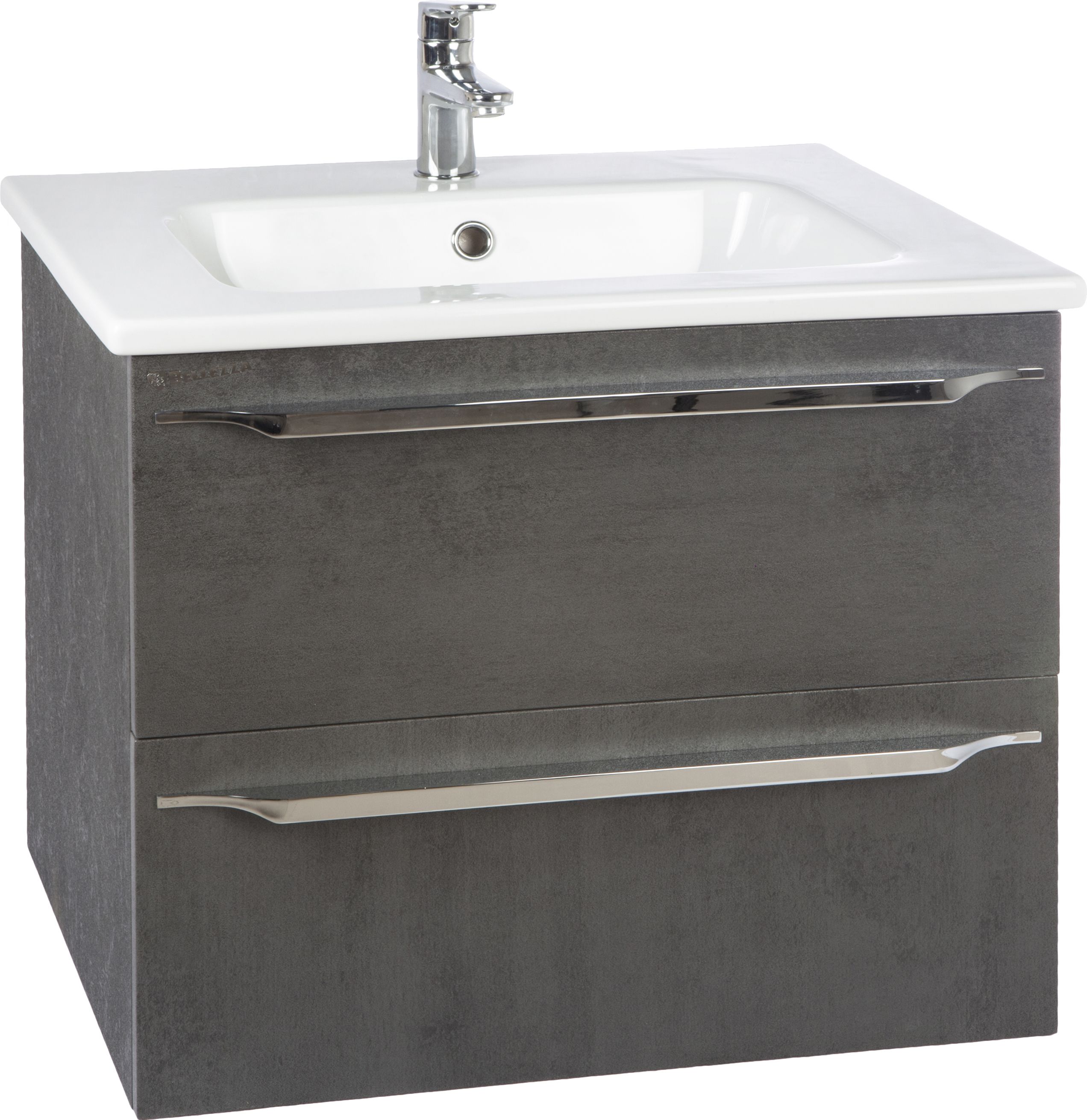 Тумба для комплекта Bellezza Луиджи 60 серая, 2 ящика 4639209270424 - 0