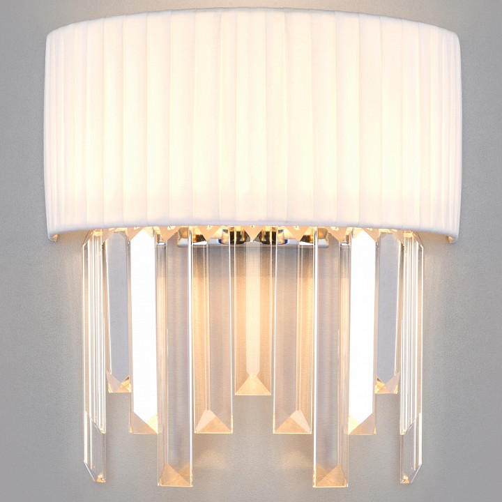 Накладной светильник Eurosvet Amantea 10122/2 хром/прозрачный хрусталь Strotskis (10106/2) - 0