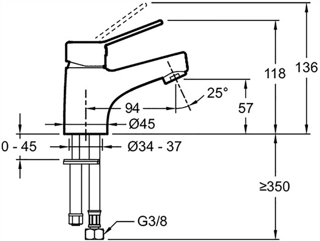 Смеситель Jacob Delafon Eo E24158RU-CP для раковины - 2
