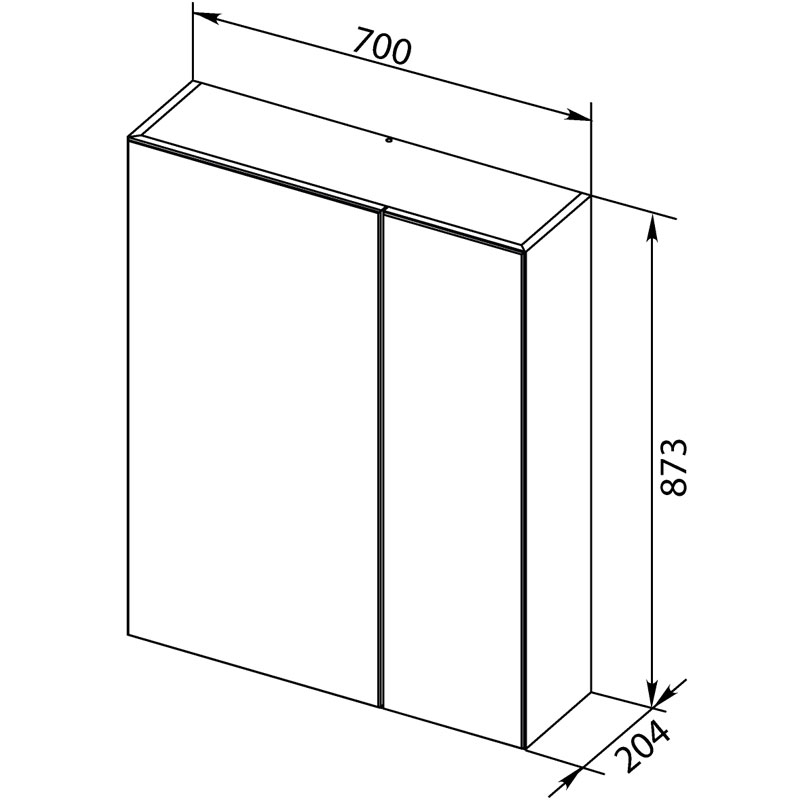 Зеркало-шкаф Aquanet Йорк 70 белый 202088 - 4