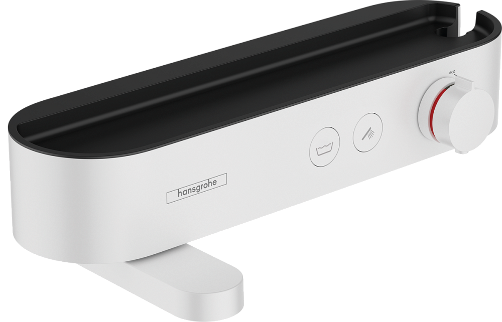 Смеситель для ванны с душем Hansgrohe ShowerTablet Select термостатический белый матовый 24340700 - 0