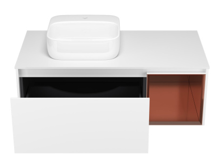 Тумба под раковину Misty Севан 105 белая глянцевая П-Сев-01105-011Я - 1