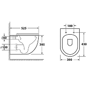 Унитаз подвесной Owl 1975 Wave TOWLT190801 - 9