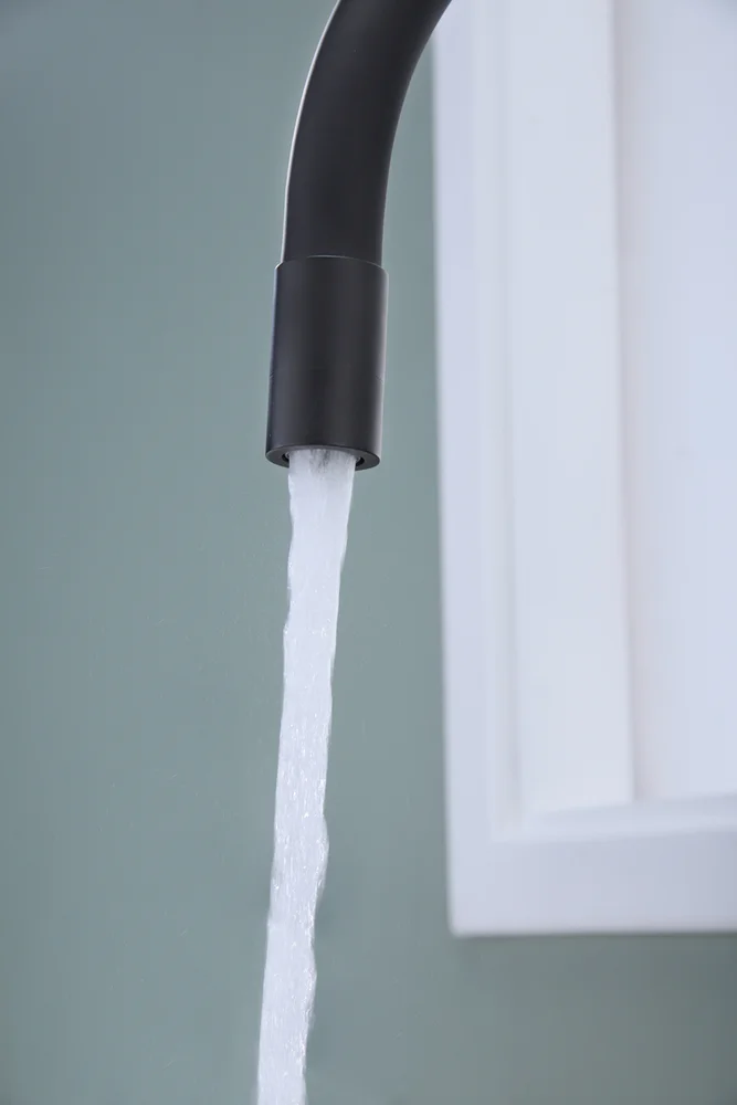 Смеситель для кухни Paulmark Salix с гибким изливом темно серый - черный матовый Sa213419-401 - 13