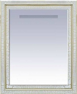 Зеркало Misty Fresko 74х94 белое с золотом Л-Фре03075-0117 - 0