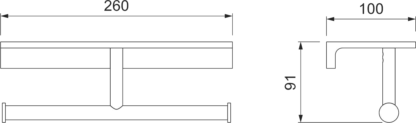 Держатель туалетной бумаги Timo Selene 12045/03 двойной, с полкой для телефона - 1