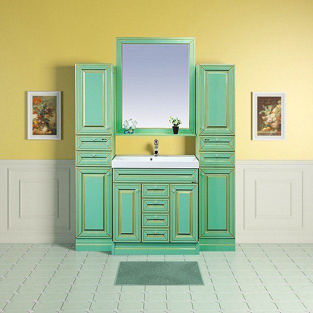 Зеркало Misty Vena 75 салатовое, патина Л-Вен02075-073 - 1