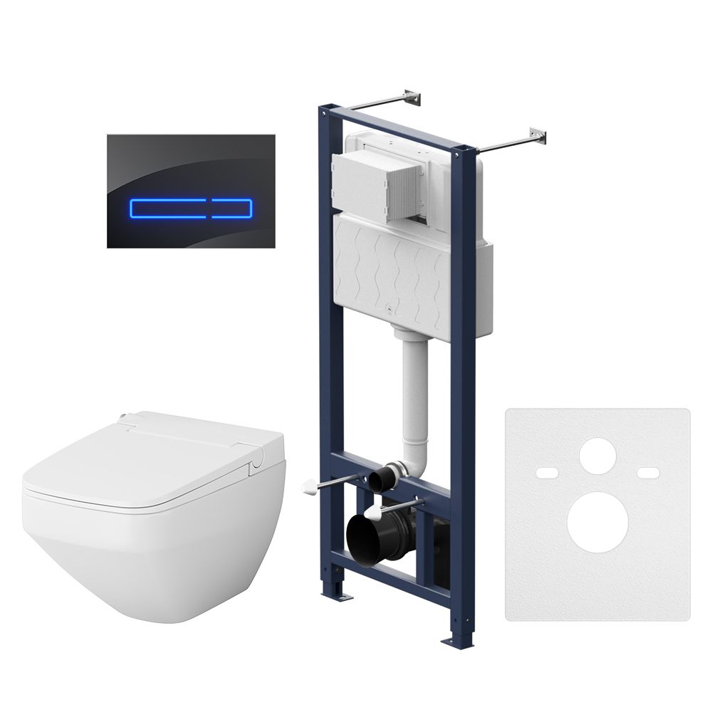 Комплект AM.PM Inspire V2.0 IS450A38.CCC50A сиденье с электронным биде, сенсорная кнопка - 0