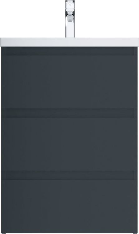 Тумба для комплекта AM.PM Gem S 60 графит матовый, напольная, с 3 ящиками M91FSX0602GM - 2