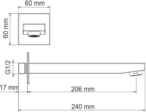 Излив Wasserkraft Sauer для ванны A187 - 1