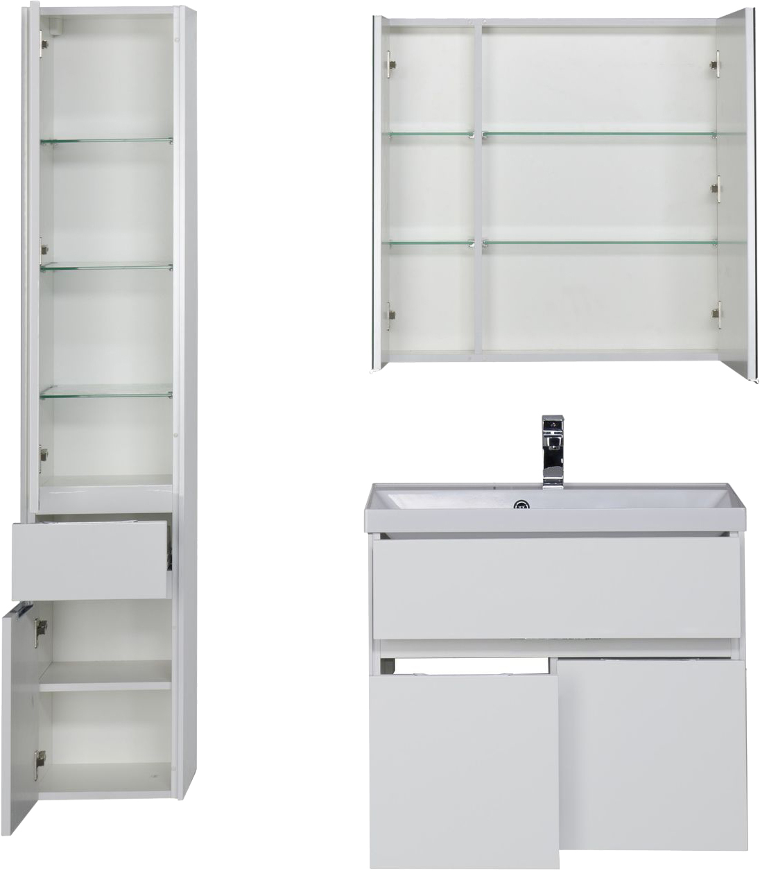 Зеркало-шкаф Aquanet Латина 80 белый 179635 - 4
