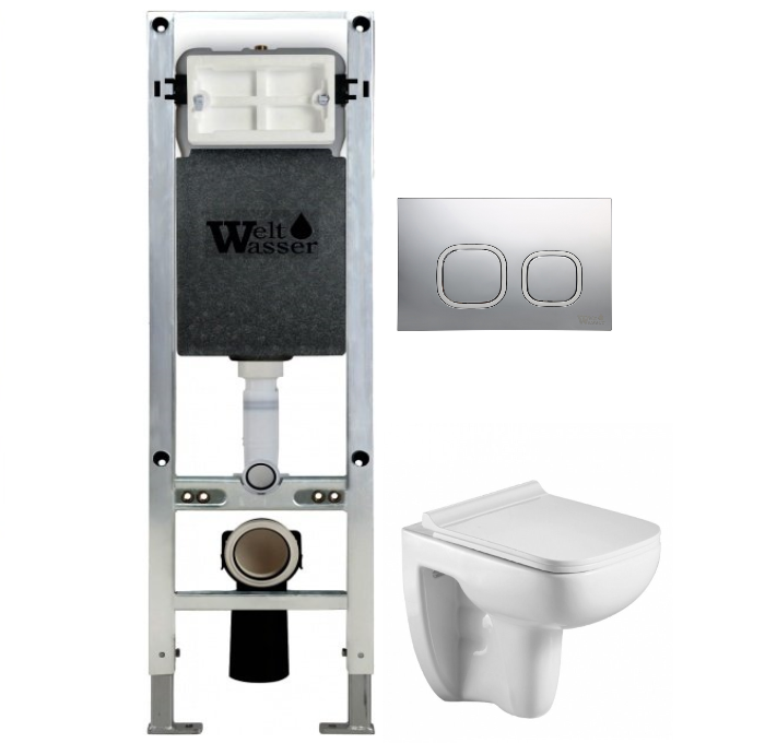 Комплект Weltwasser AMBERG 350 ST + KEHLBACH 004 GL-WT + AMBERG RD-CR  10000006539 - 0