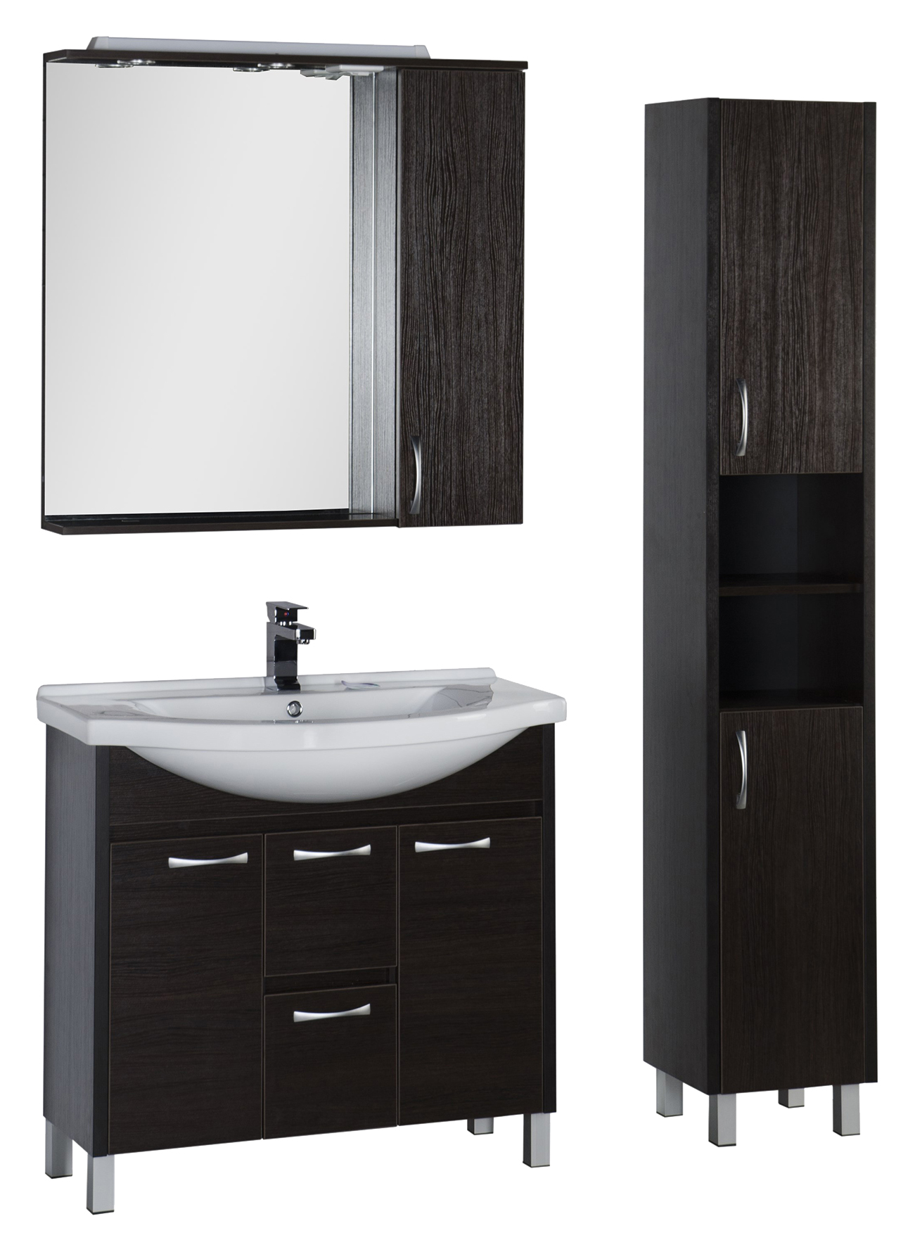 Шкаф-пенал Aquanet Донна венге 00168940 - 1