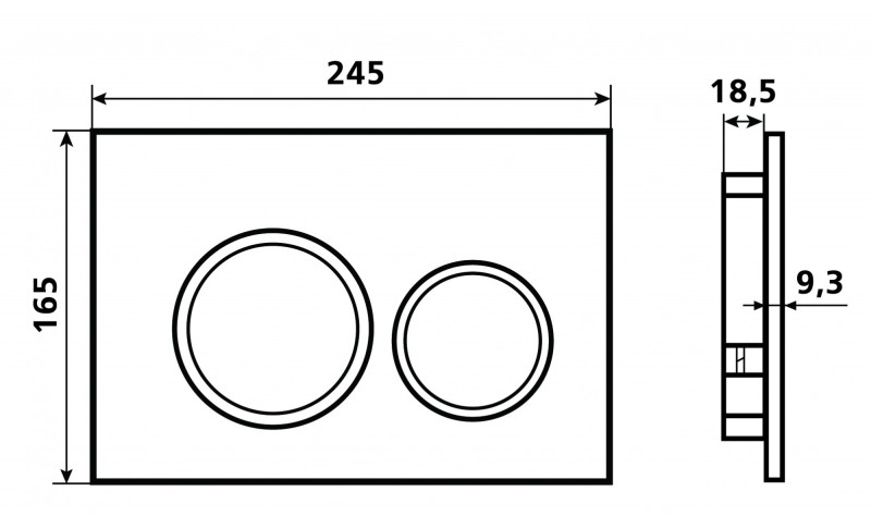 Кнопка смыва Esbano хром матовый  ESINKRG11MC - 1