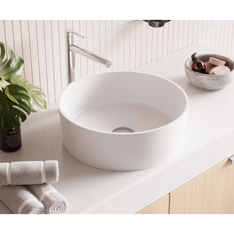 Раковина накладная Whitecross Agate D 40.5 белая матовая 0701.040040.200 - 1