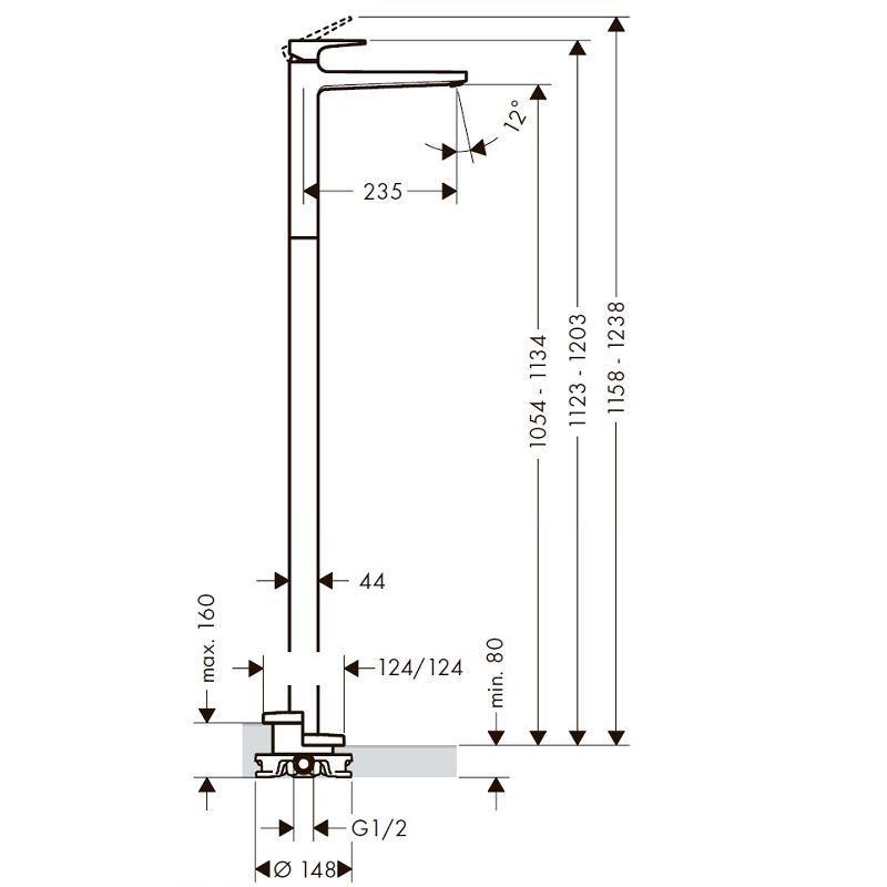 Смеситель для раковины Hansgrohe Metropol хром  74530000 - 2