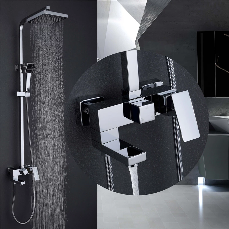 Душевая стойка ABBER Daheim с изливом, хром  AF8216 - 1