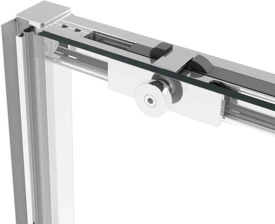 Душевая дверь Vincea Slim Soft 100х200 профиль хром стекло прозрачное VDS-1SS100CL - 7