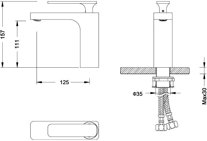 Смеситель для раковины Timo Torne 4361/00-16F хром-белый - 3