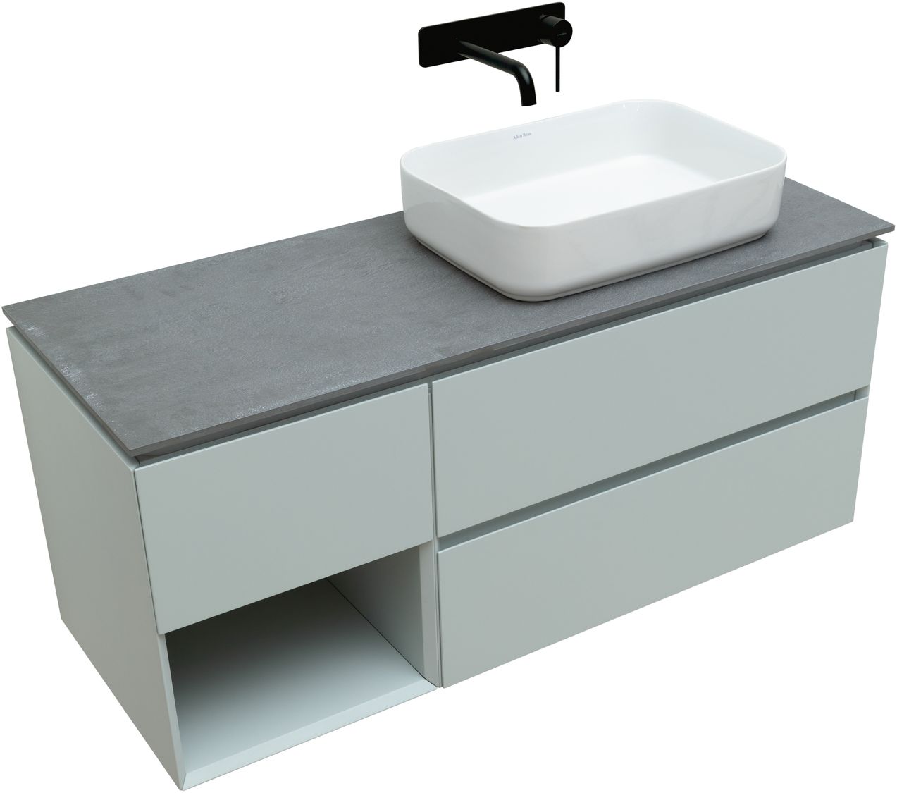 Тумба под раковину Allen Brau Infinity 120 R светло - зеленый матовый 1.21007.PWM - 2