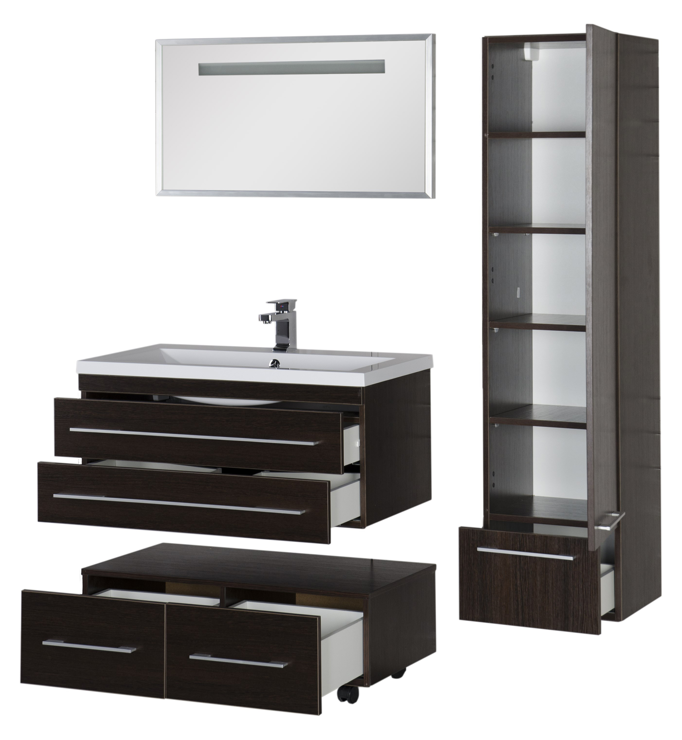 Тумба Aquanet Нота 90 подкатная венге 00170748 - 29