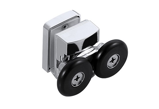 AQ ARI RO 08020BL Душевой уголок 1/4 круга, двери раздвижные 800x800x2000, профиль черный, стекло прозрачное - 5