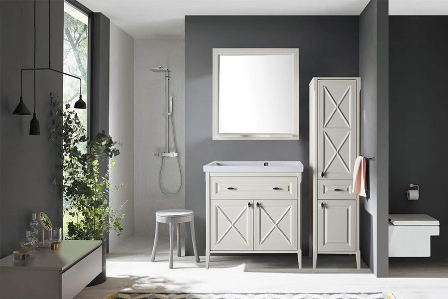 Комплект мебели для ванной Монте 80 (Благородный Бежевый)	 1079101 - 5