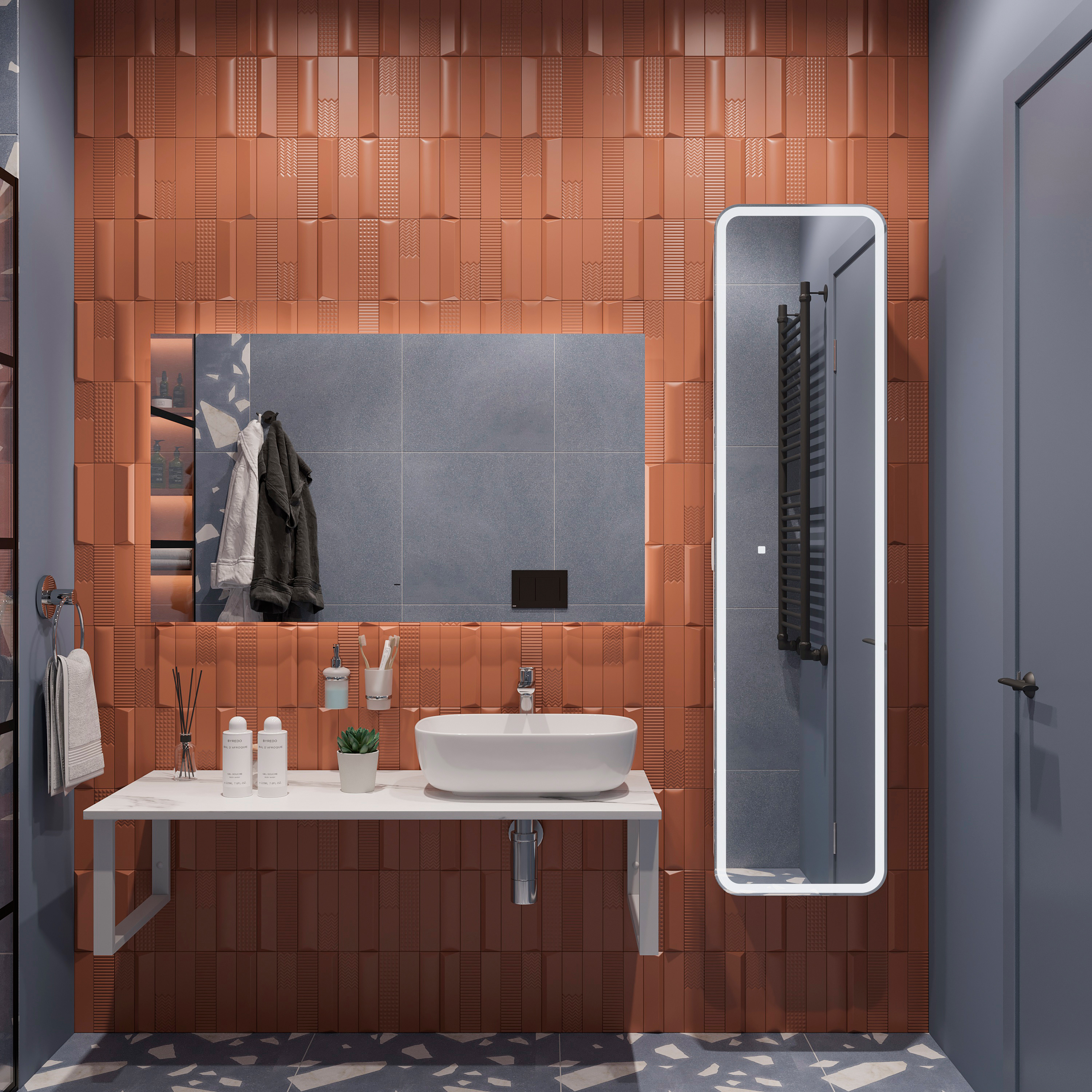 Столешница с раковиной DIWO Элиста 120 белый мрамор, с раковиной Moduo 50 Square 555795 - 1