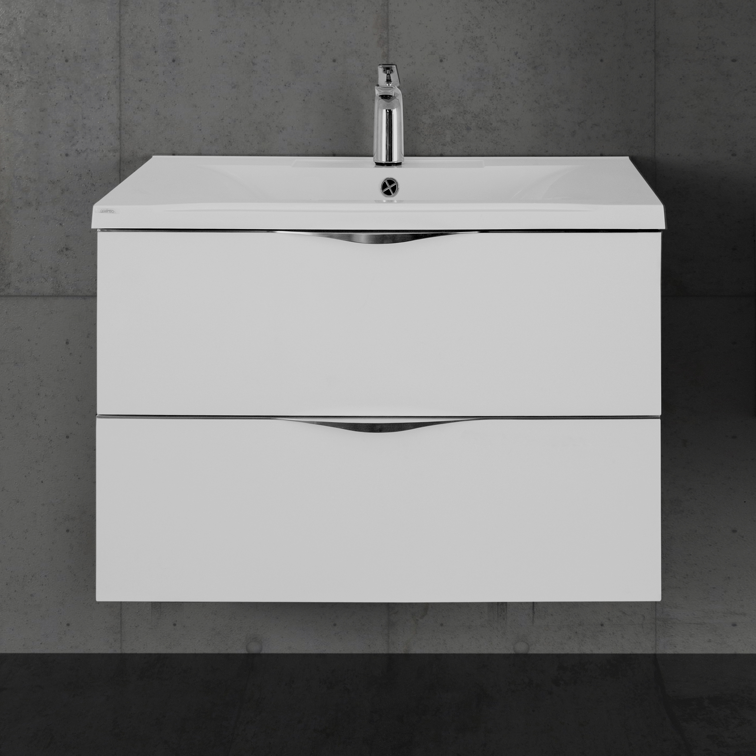 Тумба с раковиной Vod-Ok Марко 75 белая - 0